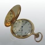 An early 20th century Rigorosa 14 carat gold cased full hunter pocket watch,