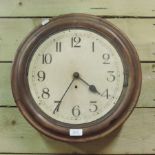 A 19th century mahogany cased dial clock,