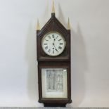 An American Gothic style wall clock,