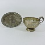 A silver presentation bowl, Suffolk Hunt Point to Point 1960, with inscription, 16cm tall overall,