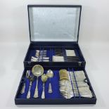 A set of continental silver cutlery, marked 800, in a fitted case, stamped Pasquale Laccu,