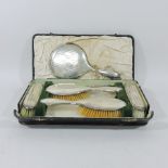 An early 20th century silver vanity set, Chester 1918,