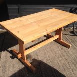 A pine refectory table,