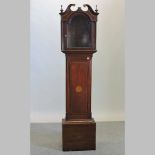 A George III oak longcase clock case,