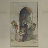 Robert Alexander Hillingford, 1828-1904, Italian Children in a doorway, signed and dated 1862,