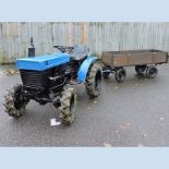 An Iseki blue painted garden tractor, model no.