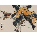 ZHAO SHAOANG    (1905-1998) Flowers And Birds ink and colour on paper, mounted, signed SHAO ANG,