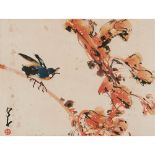 ZHAO SHAOANG    (1905-1998) Flowers And Birds ink and colour on paper, mounted, signed SHAO ANG,