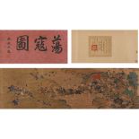 QING GONG QINWANG    () Breaking A Lance With Rebels ink and colour on paper, hanging scroll, signed