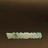 SPRING AND AUTUMN PERIOD (770-476 BC) A QIN-STYLE DRAGON JADE PENDANT L 9.1 cm. (3 1/2 in.) T 0.3