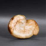 MING DYNASTY (1368-1644) A WHITE AND RUSSET JADE CHICKEN PENDANT L 6.5 cm. (2 1/2 in.) 明 白玉帶沁雞