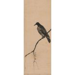 CHEN SHUREN    (1884-1948) Bird ink and colour on paper, hanging scroll, signed SHU REN, with one
