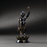 CHINA, MING DYNASTY (1368-1644) A GILT-COPPER FIGURE OF THE INFANT BUDDHA H 19 cm. (7 1/2 in. ) 漢傳