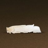 WESTERN ZHOU (CIRCA 1100-771 BC) A WHITE JADE FISH PENDANT L 5 cm. (2 in.) 西周 白玉魚形珮