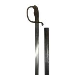 Early 20th Century Turkish Infantry Sword 26 3/4 inch double edged straight blade.  Forte with