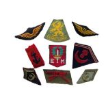 Selection of European Cloth Badges including embroidery French Air Force wings ... Embroidery French