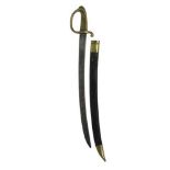 19th Century French Infantry Hanger 23 1/2 inch single edged slightly curved blade.  Back edge