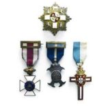 Small Selection of Spanish Awards consisting silver, gilt and enamel Order of Military Merit