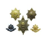 Small Selection of Worcestershire Regiment Badges consisting brass 29th Reg OR’s star (lugs) ...