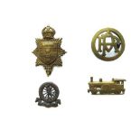 Selection of Various Badges including bronzed National Motor Volunteers ... KC brass University of