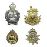 Good Selection of Indian Cap Badges consisting KC cast silvered large 30th Punjabis (brooch) ...