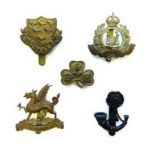Selection of Territorial Cap Badges including KC bi-metal 4-5 Batt Suffolk Reg ... Bronzed Cinque