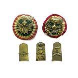 Good Selection of Italian Badges including brass and cockade Railway Engineers ... Brass and cockade