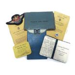 Civil Air Guard Pre War Pilot’s Grouping of Wing, Badges Log Books etc. An extremely rare grouping