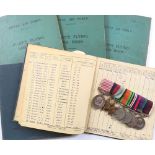 RAF Elizabeth II Air Force Medal Group of Seven Medals, with Five Pilot’s Log Books. Awarded to