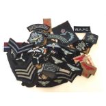 RAF selection of Cloth Badges etc. A selection of various trade and rank badges etc.  Including Home