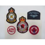 Selection of Commonwealth Squadron Badges QC embroideredexamples include 421 RCAF ... 404 RCAF ...