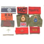 Selection of RAF Armbands. A good and interesting selection including: Movements Officer ... Other