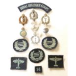 Selection of Observer & Royal Observer Corps Badges. A selection of both metal and cloth badges,