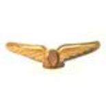 WWI RNAS Royal Naval Air Service Observer’s Sleeve Wing Badge. A very fine and rare example of the