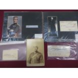 Selection of Military Autographs consisting Lord Paul Methuen, mounted with coloured print ... Field