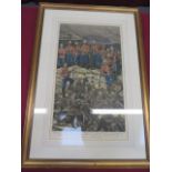 Contemporary Rorkes Drift Coloured Print coloured print by J Nash “The Zulu War - The Gallant