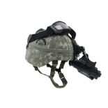 Two American Post WW2 Kevlar Helmet consisting an Airborne pattern.  Adjustable velcro liner