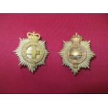 Two Coldstream Guards Horse Bit Mounts consisting bi-metal Vic crown example.  Two rear post