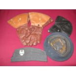 Small Selection of RAF Orientated Items consisting black leather interwar private purchase flying