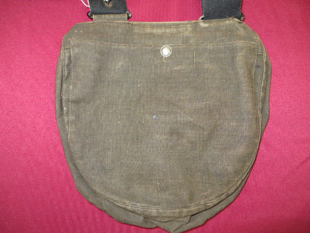 Scarce Slade Wallace Pattern Rifles Haversack blackened heavy line half oval pack with envelope - Image 2 of 3