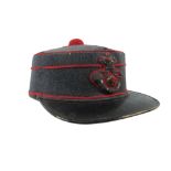 Lancashire Rifle Volunteers Victorian Officer’s Forage Cap Circa 1870 A rare example of grey cloth