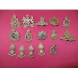 Small Selection of Corps Officer Bronzed Badges including KC General List by Firmin (blades) ...