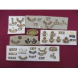 Good Selection of Brass Shoulder Titles including 6/7 Royal Scots (2 part) ... R Scots ... RS ... IF