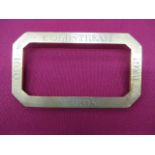 Large Coldstream Guards Cross Belt Buckle gilt brass rectangular buckle slider engraved “1650