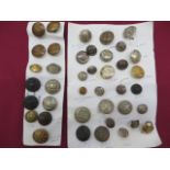 Good Selection of Various Buttons Including Victorian  white metal examples include Ceylon Mounted