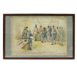 RMLI 1856 Original Watercolour scene in the Commandants office RMLI barracks Chatham - Disposal of