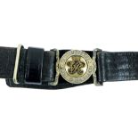 26th Middlesex Rifle Volunteers Officer’s Sword Belt black fine quality leather three section belt