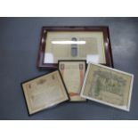 Selection of Framed Military Certificates consisting Services Rendered certificate to “Jack Richards