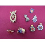 Small Selection of Badges including Royal Company of Archers silver and gilt crowned belted oval