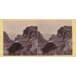 A Channel Islands stereoview card showing a rocky landscape at The Gouffre, Guernsey, by T. B.